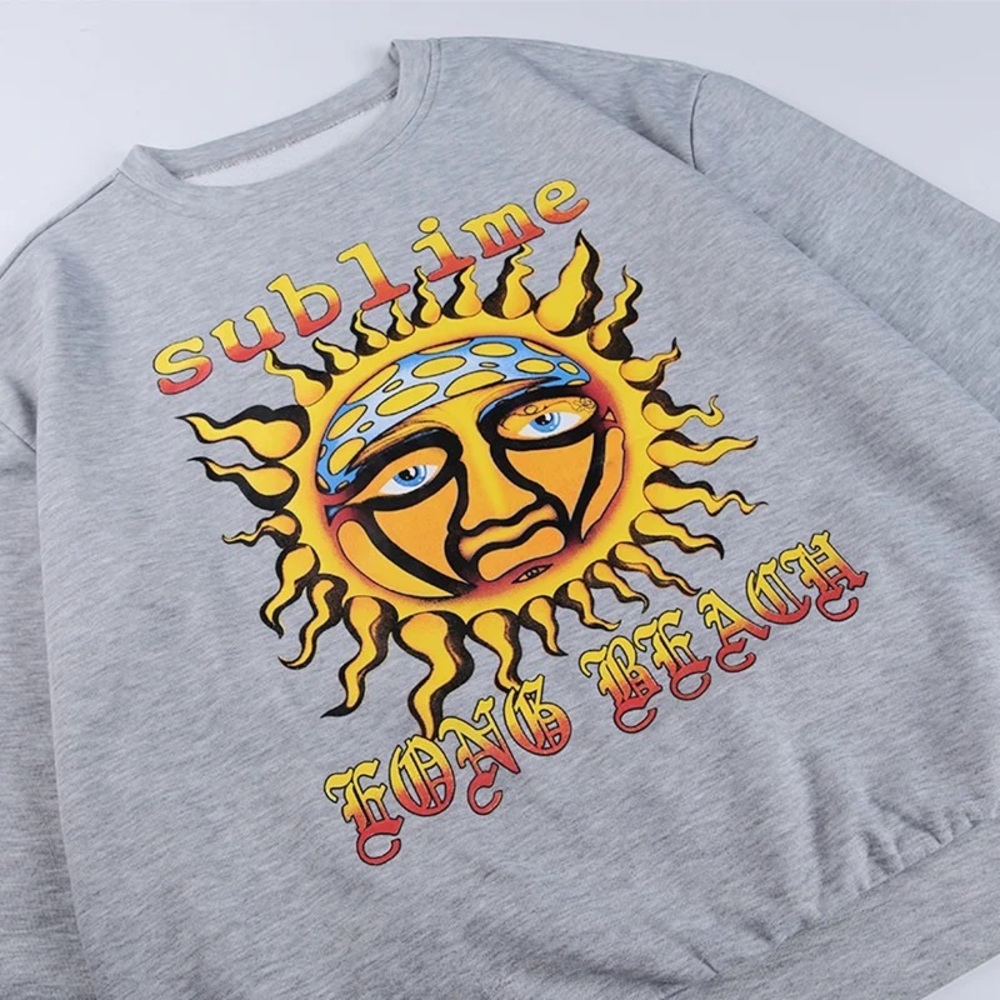 LAST 1! CLEARANCE Sublime Grey Rock Fleece Pullover Cozy Comfy Sweatshirt - Picture 4 of 5
